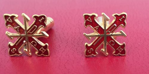 Gemelli per camicia Sacro Militare Ordine Costantiniano di San Giorgio in argento 925