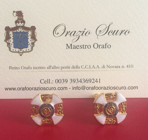 Gemelli per camicia da Commendatore Ordine al Merito Repubblica Italiana realizzati in argento 925