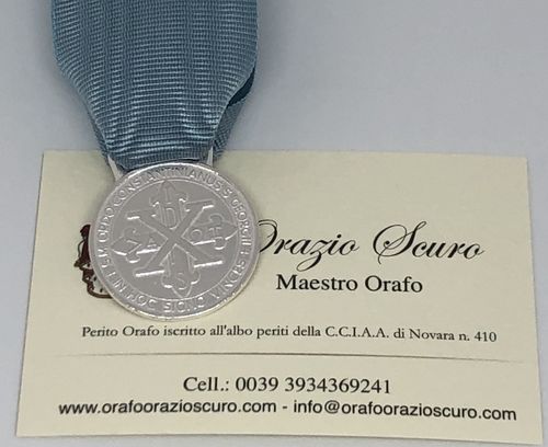Medaglia Argento Benemerenza Sacro Militare Ordine Costantiniano di San Giorgio